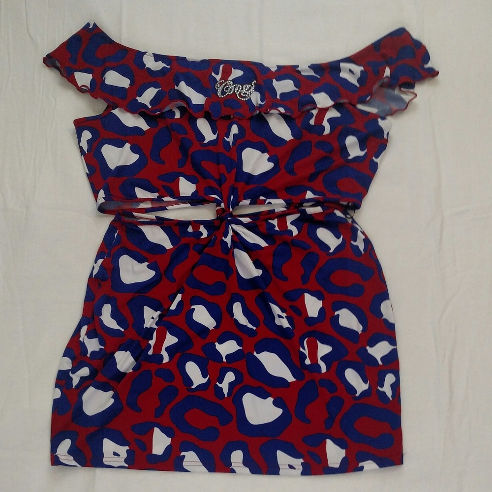 🐝COOGI PARTY DRESS SIZE 2X COLORFUL LEOPARD PRINT - Picture 3 of 8